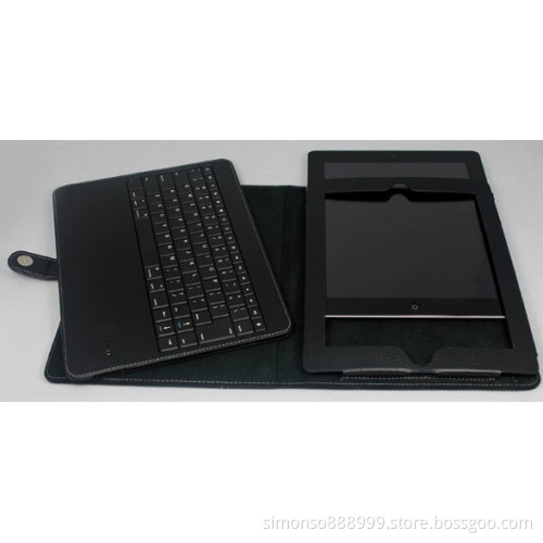 Bluetooth Keyboard With Leather Case for iPad 1&2 (black)